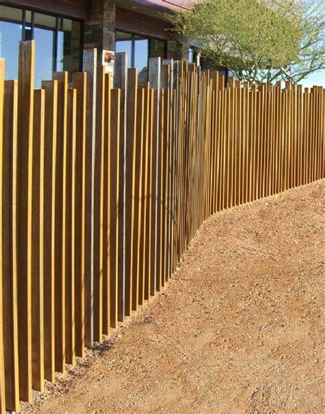 Metal Fencing Ideas Yard Fence Ideas Cool Corten Steel Front Yard Fencing Ideas Image