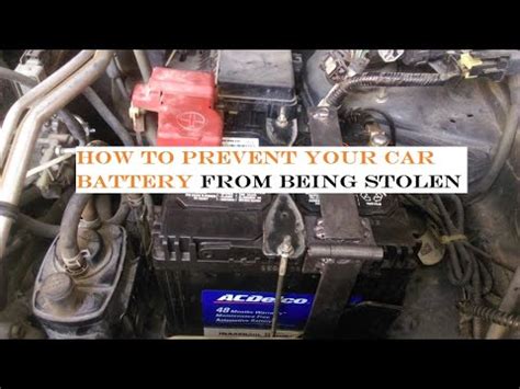 How To Prevent Your Car Battery From Theft YouTube