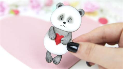 Милая панда с сердечком из фоамирана🐼Можно превратить в декор для ...