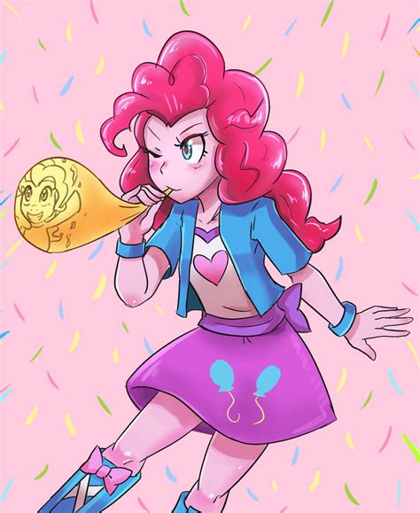 Pinkie Pie blowing balloon by iojknmiojknm on DeviantArt