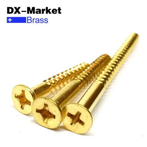 M4 Brass Slotted Countersunk Head Screws 4mm Antirust Wood Screws