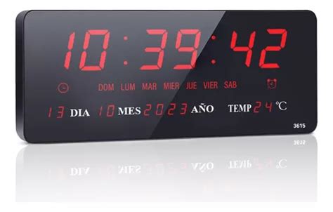 Reloj Digital De Pared Led Electronic Cm Con Alarmas Mercadolibre