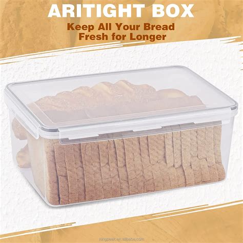 Large Bread Box For Kitchen Countertop Airtight Bread Storage Container