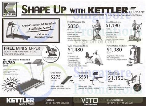 Kettler Fitness Equipment Offers 13 Mar 2015