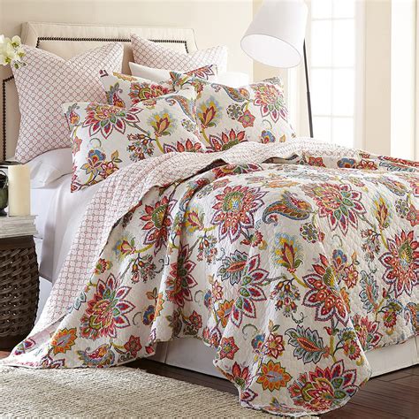 Levtex Home Palladium Coral Quilt Set King Quilt 106x92in Two