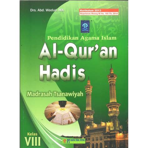 Jual Buku Siswa Kelas 8 MTS Al Quran Hadis Qurdis Toha Putra Edisi