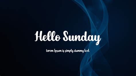 Hello Sunday Font : Download Free for Desktop & Webfont