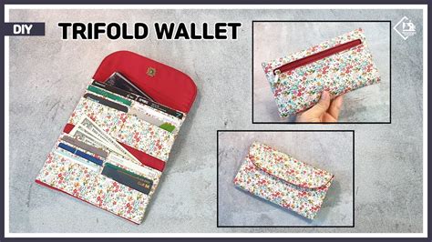 Youtube Trifold Wallet Pattern Sewing Tutorials Diy Wallet