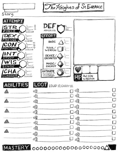 Masks Rpg Character Sheet