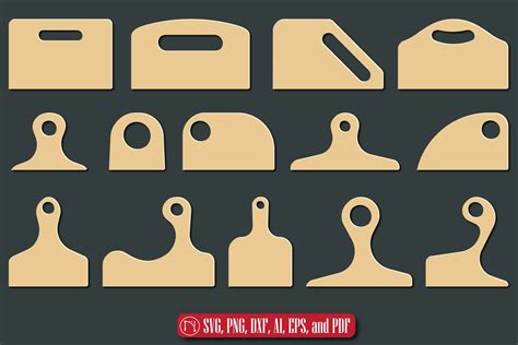 Cutting Board Handle Templates SVG Bundle - So Fontsy