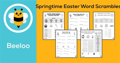 Springtime Easter Themed Word Scrambles • Beeloo Printable Crafts And