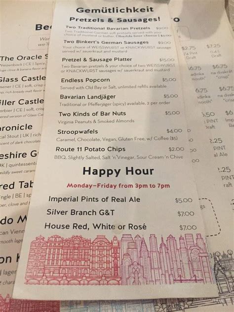 Menu Of Silver Branch Brewing Company In Silver Spring Md