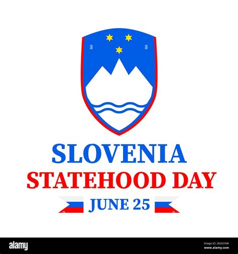 Slovenia Statehood Day Typography Poster Slovenian Holiday Celebrated On June 25 Vector