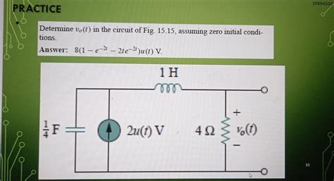 Solved Determine Vo T In The Circuit Of Fig Chegg