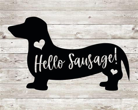 Sausage Dog Svg Dachshund Svg Doxie Silhouette - Etsy