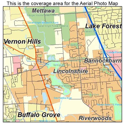 Aerial Photography Map of Lincolnshire, IL Illinois