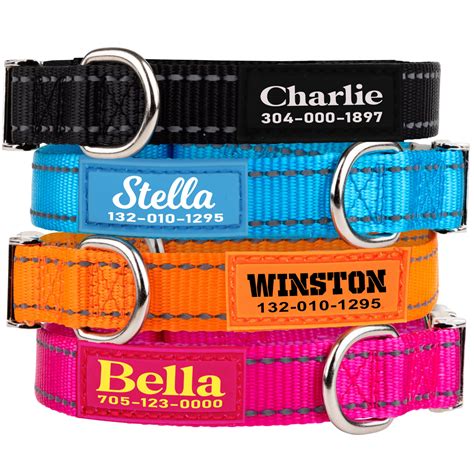 Buy Pawblefy Personalized Dog Collars Reflective Nylon Collar