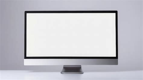 White screen monitor computer accessory on white isolated background ...