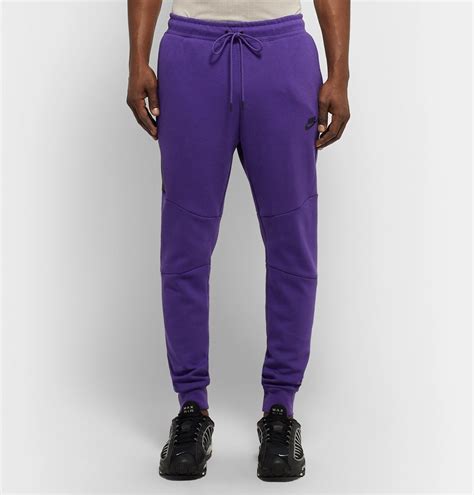 Nike Sportswear Slim Fit Tapered Cotton Blend Tech Fleece Sweatpants