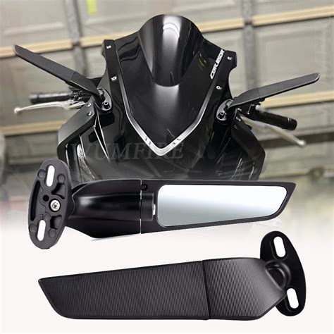 Espejo Retrovisor Giratorio Ajustable Para Motocicleta Ala De Viento