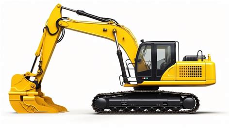 Premium Photo Crawler Excavator Isolated On A White Background