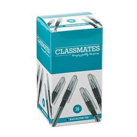 Classmates Ballpoint Pen Black Pack Of 50 Abc School Supplies