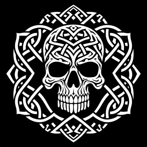 Celtic Skull In Knot Style 25947044 Vector Art At Vecteezy