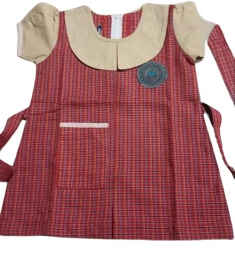 Poly Cotton Red Girls School Uniform Tunic Medium At Rs 450 Piece In