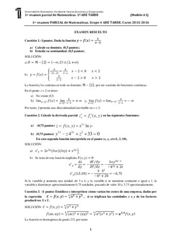 Examen Parcial Matematicas Ade Pdf