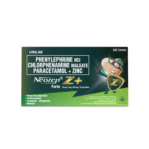 Neozep Z Forte Colds Medicine With Zinc Unilab Store