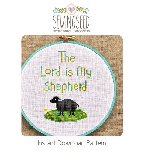 The Lord is My Shepherd Cross Stitch Pattern Instant Download - Etsy