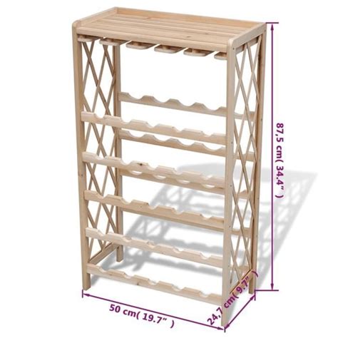 Rho Casier Bouteilles Pour Bouteilles Bois De Sapin Solide