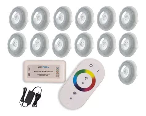 Kit Leds Rgb W Piscina Controle Touch Fonte V Parcelamento