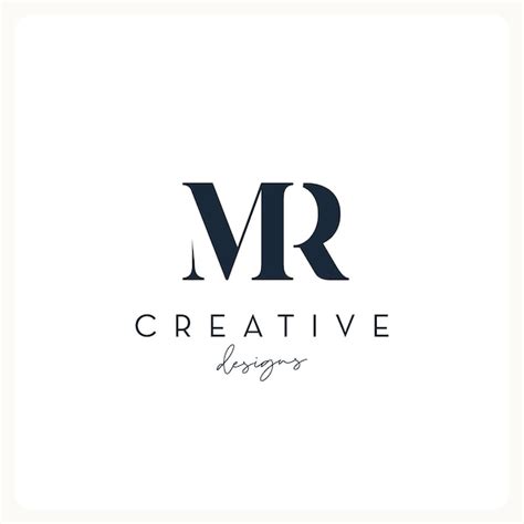 Premium Vector Monogram Mr Logo Design Creative Letter Logo For