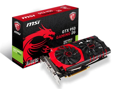 MSI N950-GAMING-2GB NVIDIA GeForce GTX 950 Gaming 2G 2GB GDDR5 128bit ...