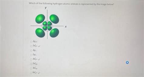 Solved Which of the following hydrogen atomic orbitals is | Chegg.com