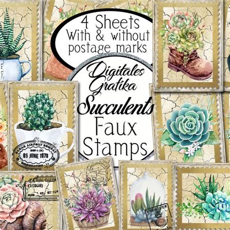 Paris French Postage Stamps Faux Ephemera Junk Journal Etsy