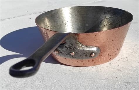 Vintage Inch Splayed Copper Saute Windsor Pan Saucepan Etsy