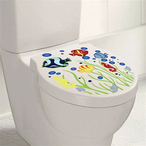 Bande Dessin E Sous Marin Wc Poisson Stickers Muraux Salle De Bain