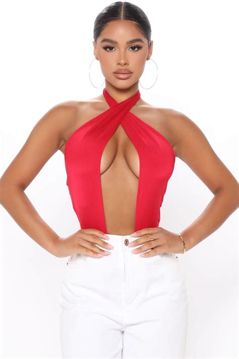 Twist And Tell Bodysuit Red Fashion Nova Bodysuits Fashion Nova