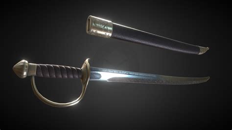 Pirates Cutlass Sword And Sheath Buy Royalty Free 3d Model By Pbr3d [6ab1273] Sketchfab Store