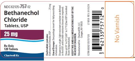 Bethanechol Chloride Tablets Usp 5 Mg 10 Mg 25 Mg And 50 Mg