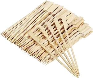 WAIZHIUA 200Pcs 20cm Bamboo Paddle Skewers Eco Friendly Wooden Paddle