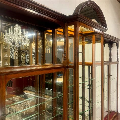 Antique Edwardian Mirrored Shop Display Cabinet - The Architectural Forum