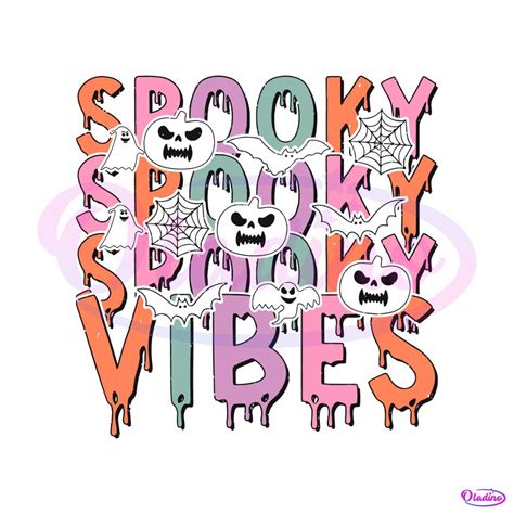 Retro Spooky Vibes Svg Halloween Spooky Season Svg File