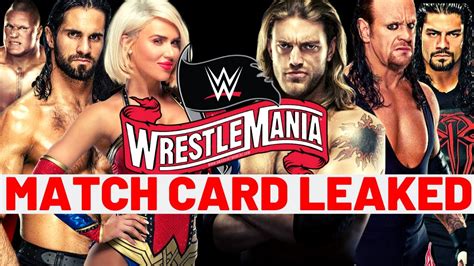 Wrestlemania 36 Match Card Revealed Leaked Youtube