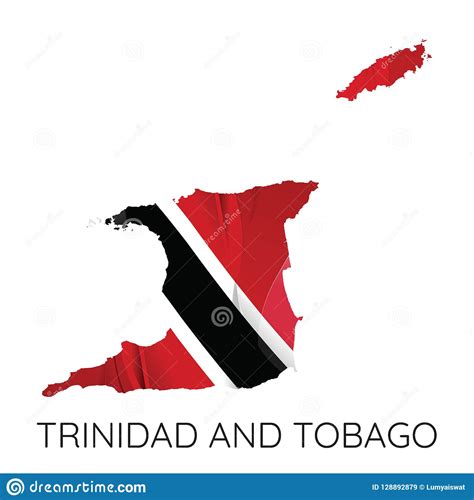 Mapa De Trinidad And Tobago Ilustración Del Vector Ilustración De Moderno Bandera 128892879