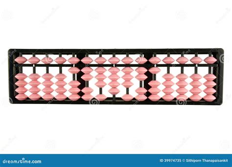 Pink Abacus Retro Japan Calculator Isolated Stock Photo Image 39974735