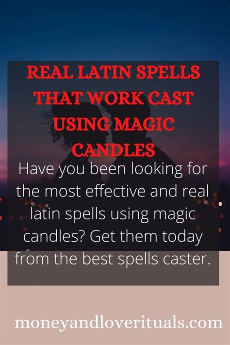 Real Latin Spells That Work Cast Using Magic Candles In 2023 Latin