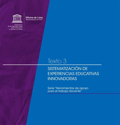 Sistematización de experiencias educativas innovadoras texto 3